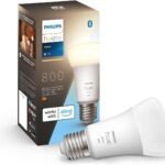 Lampadina LED Smart PHILIPS Bluetooh Controllo Vocale E27 Luce Bianca Calda Dimmerabile 9W collegamento con Alexa