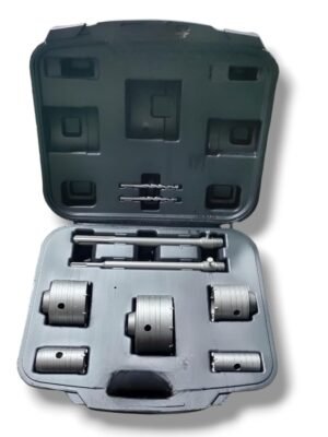 Set 10 pezzi 5 carotatrici widia misura 30 a 100 mm staffe SDS Plus SDS Max