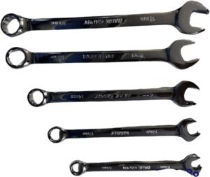 Set di 5 Chiavi combinate fissi+ Stella misure 10 12 14 16 18 MM acciaio lucido