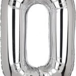 3 Palloncini Mylar decorazione feste compleanno party  3 x Numero 0, Argento 40 Cm