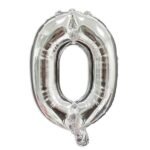 3 Palloncini Mylar decorazione feste compleanno party  3 x numero 0, Argento 80 Cm