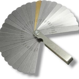 Misuratore di spessore calibro spessimetro 32 lame da 0,04 mm a 0,88 mm sistema metrico.