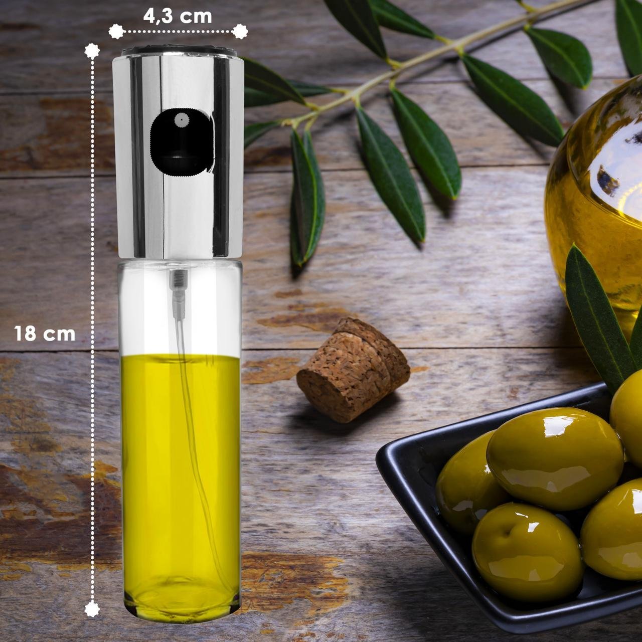 Kit 3 In 1 Per Friggitrice Ad Aria - Spruzzatore Olio 470 Ml Antigoccia + 2 Stampi In Silicone - Accessori Da Cucina Per Airfryer 5-8L (Cosori, Cecotec, Moulinex)